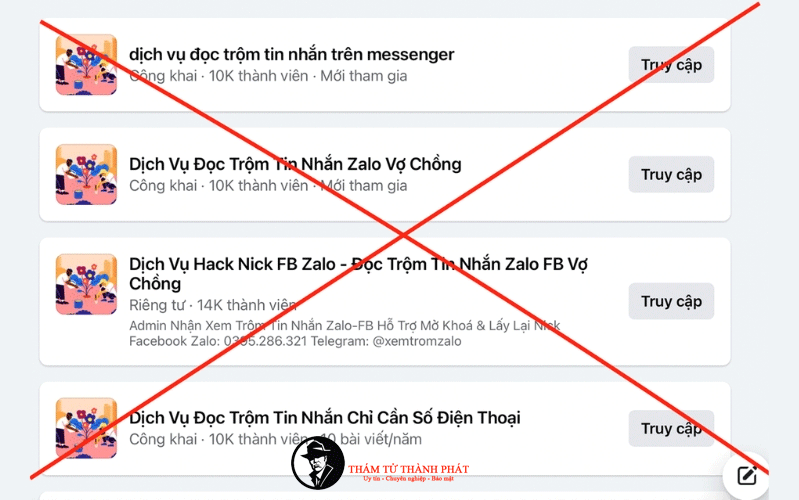 lừa đảo đọc trộm tin nhắn zalo